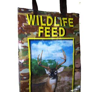 Upcycled Deer west Animal Feed Bags tote Grocery bags